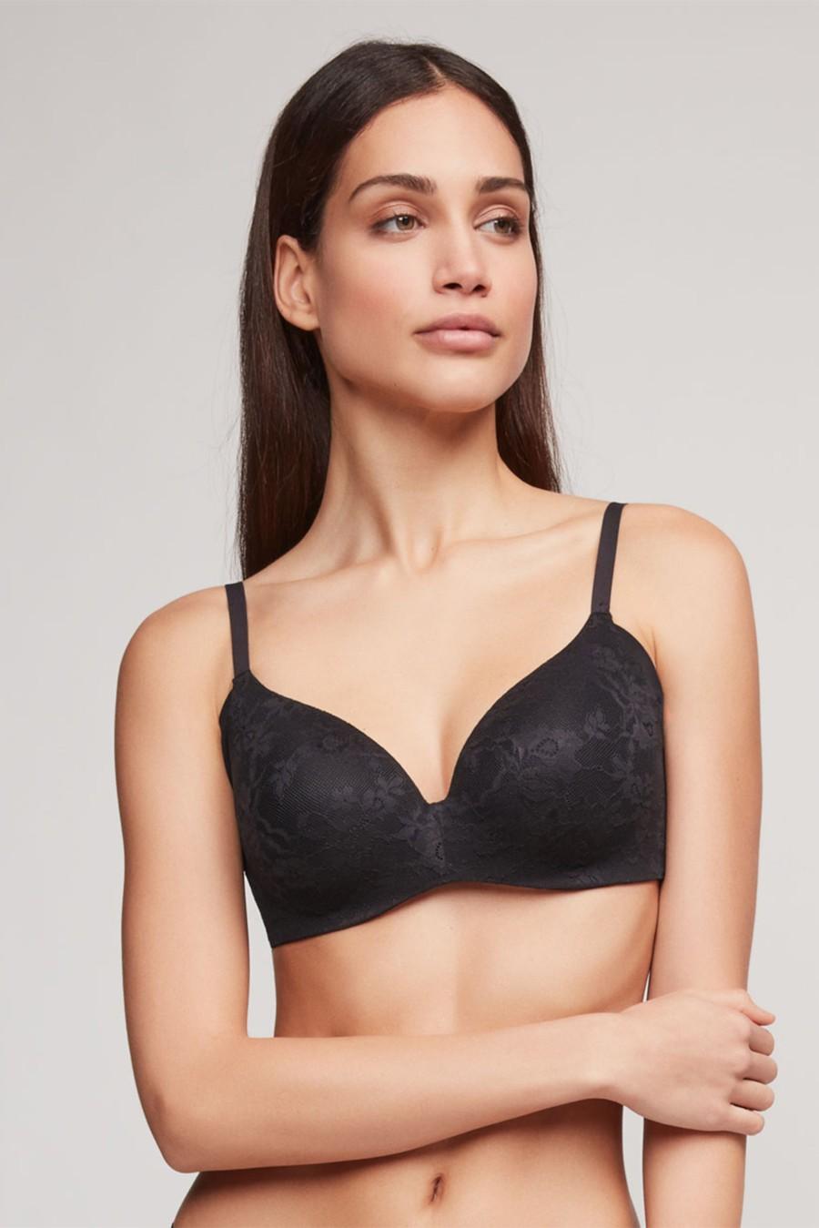 

Бюстгальтер із ущільненою чашкою Gisela (75104) 90C прозорий колір чорний