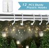 Christmas Winter Snowflake Pine Tree Shower Curtain Snow Street Lamps Bokeh Santa Party Decorations Waterproof Fabric Bathroom