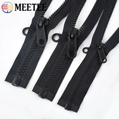 Meetee 5# 8# 10# Živicový zips 60-200 cm Vonkajšie stany Dvojstranný ťahač Plastové zipsy Veľký zips na opravu Šitie pre domácich majstrov