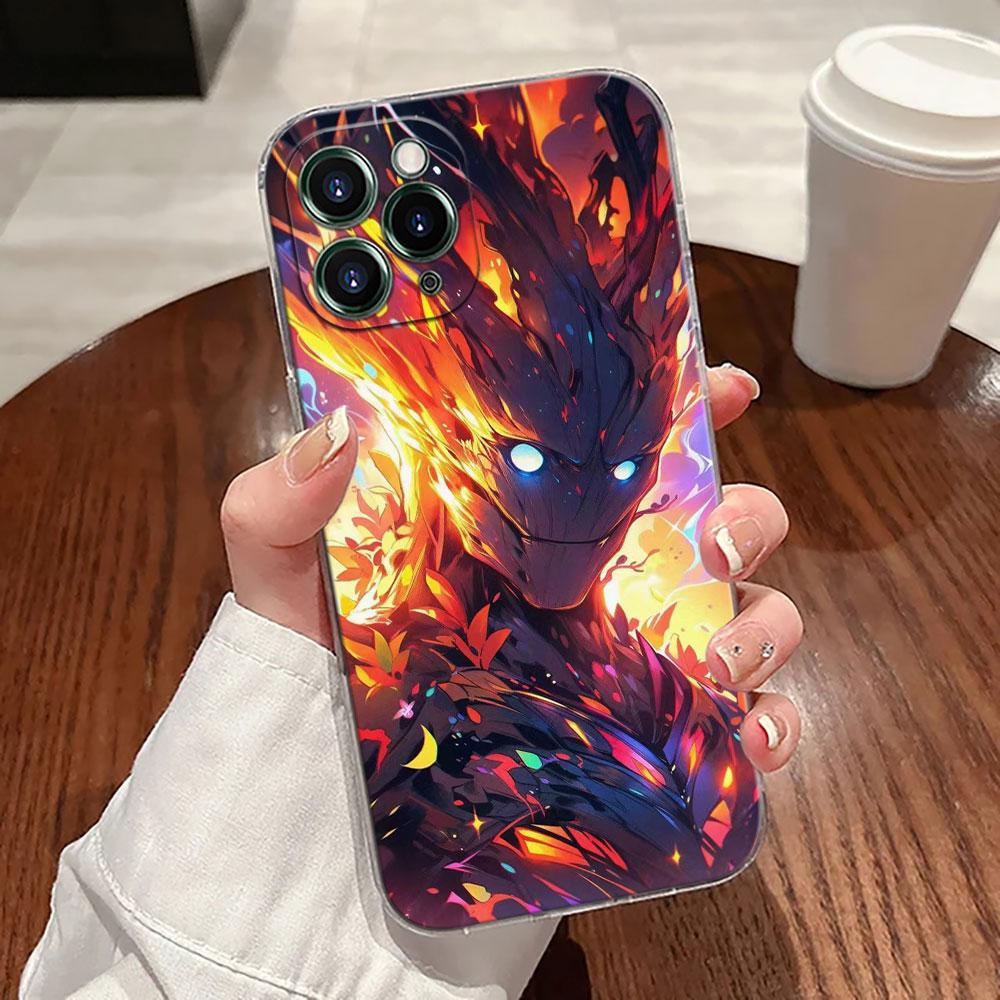 

Новый Прозрачный Чехол Для Телефона Marvel Groot Venom Для iPhone 17 Pro Max 17E 11 12 13 14 15 16 Pro Max Plus 17 Air 16E 7 X Мягкая Крышка iPhone 7