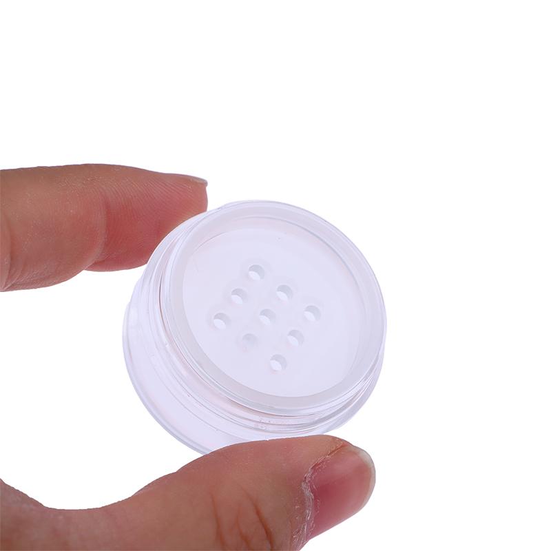 Contenitore vuoto portatile in polvere da 2G, contenitore vuoto portatile in plastica con setaccio, contenitore cosmetico per setaccio da viaggio, contenitore riutilizzabile