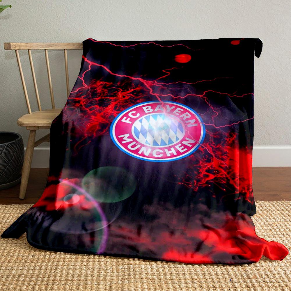 Bayern Munich Logo Designed Flannel blanket for bedroom, living room, sofa, and nap