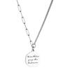 Women's Hip Hop Clavicle Chain with Metal Round Tag Pendant