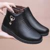 Fashion Warm Cotton Winter Boots Fashion Autumn/Winter Black Round Toe Side Zipper Comfortable Women's Ankle Boots