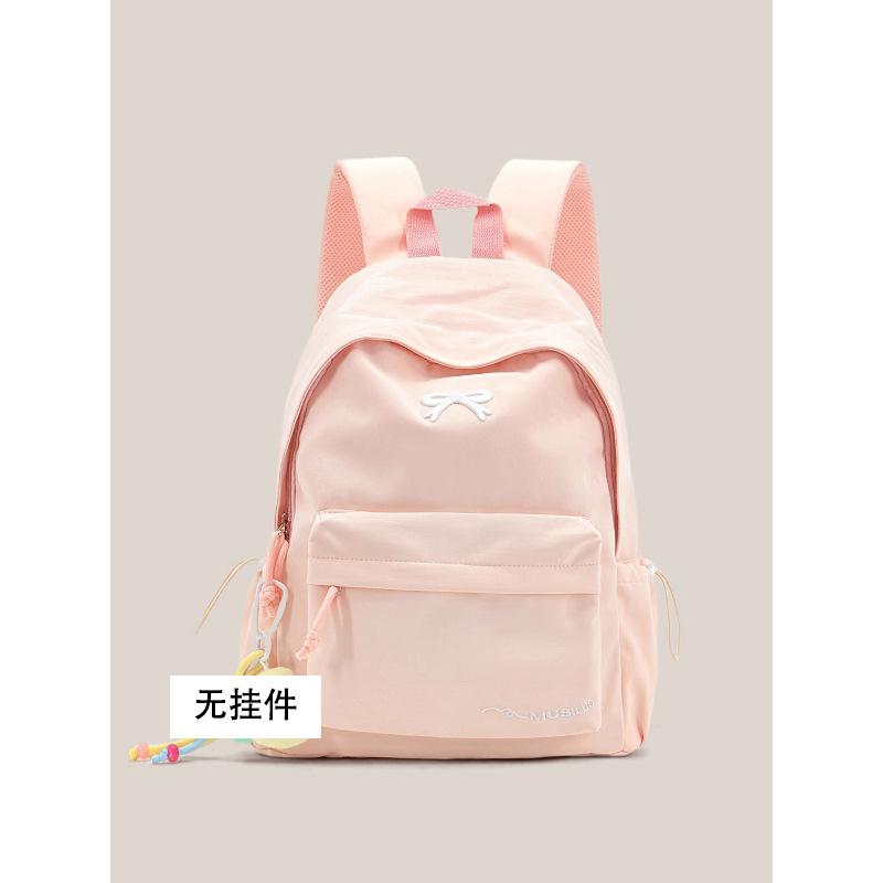 Schoolbag schoolbag junior high school girls bow high value girl heart backpack 1011 summer college student backpack
