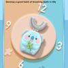 360 Degrees U Shaped Children Electric Toothbrush Cartoon for Kids Smart Automatic Sonic Toothbrush USB Charging Blue Light IPX7