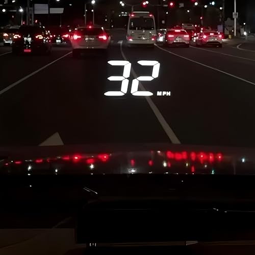bubulu Head-Up Display HUD Speedometer Projection Type USB Powered GPS Display Universal Type for Trucks, Cars, and Buses