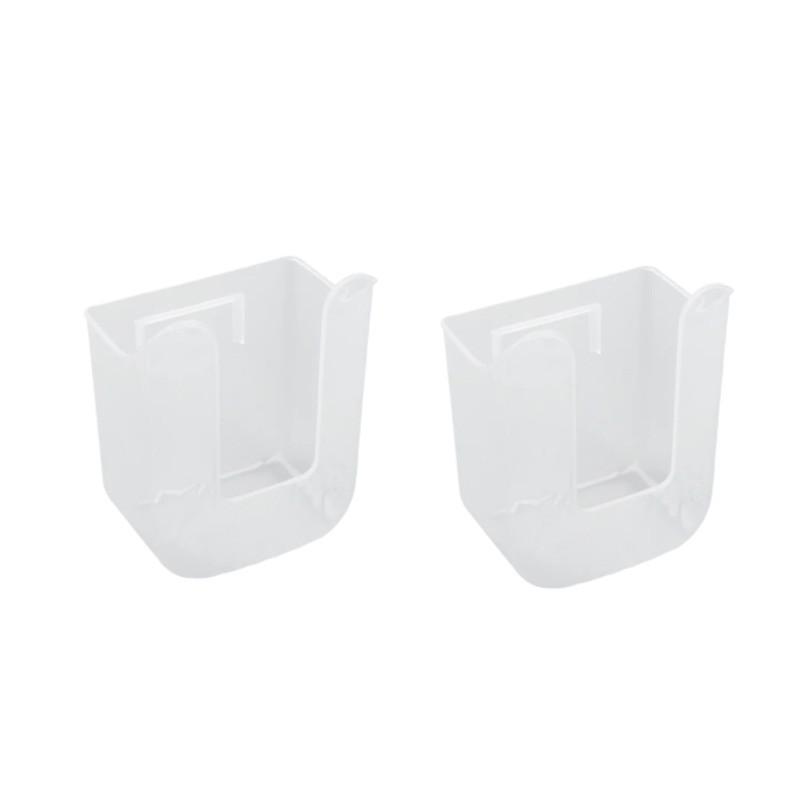 Modern Aesthetic Design Wall Mounted Tissue Holder No Drill Wipe Dispenser 2pcs белый