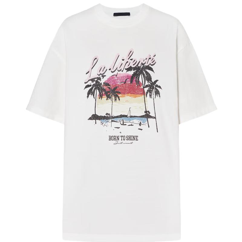 

MO&Co. Summer Antibacterial Island Print Cotton T-Shirt L (170)