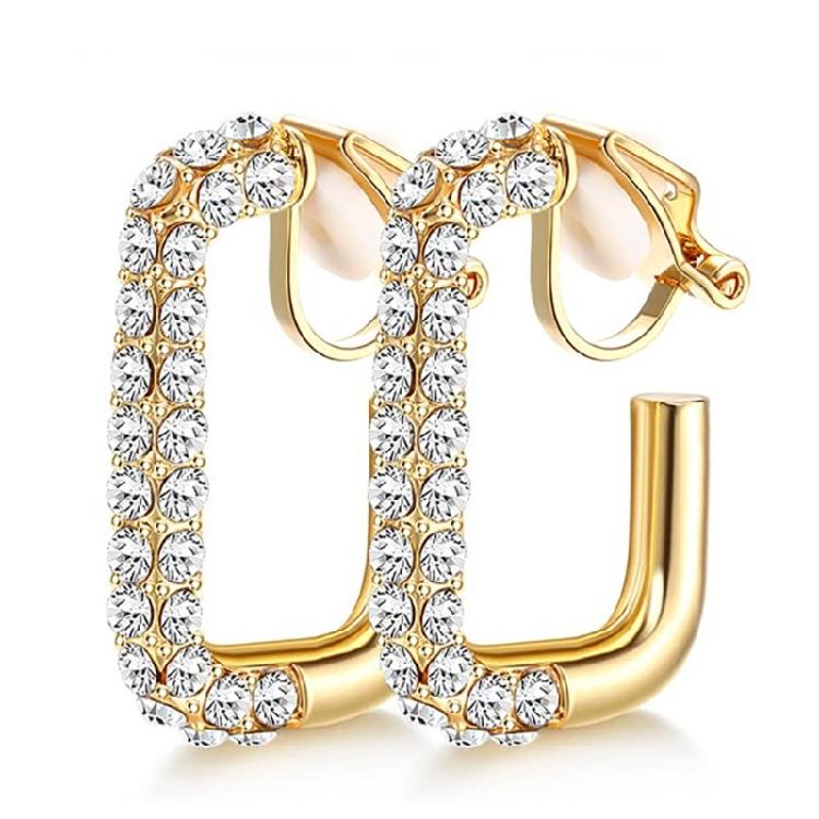 9x No Piercing Required Earrings Creative Gold Plated Clip On Earrings No Pierced Comfort Fit For Women