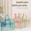 Transparent PVC Handheld File Bag: Waterproof Student Exam and Book Storage Bag