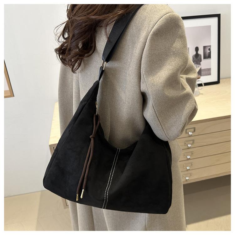 New Vintage Faux Leather Shoulder Bag for Women Retro Underarm Hobo Purse Large Capacity Tote Handbag