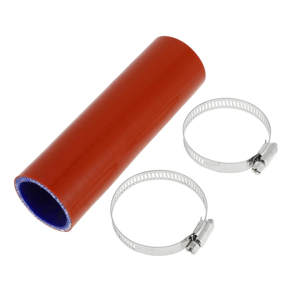 X AUTOHAUX Silicone Hose, Silicone Tube, Intercooler, Turbo, Intake Pipe, Red, Length 5.9 Inches