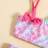 Children's One-Shoulder Bow Bikini Swimsuit