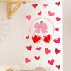 Sweet Heart Bow Pink Romantic Decorative Sticker for Living Room and Study