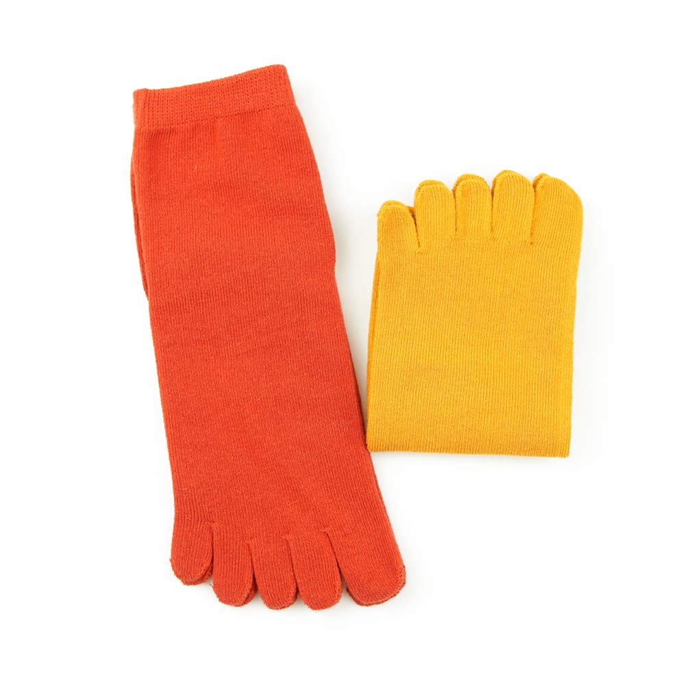 Prevents Free Ankle Socks for Suitable for All Set of Pairs [Hsy-red] Women's Five-Toe Socks, Athlete's Foot, Breathable, Anti-Odor, Size, Length,