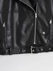 2023 Autumn European & American Style Oversized Washed PU Leather Lapel Jacket for Women