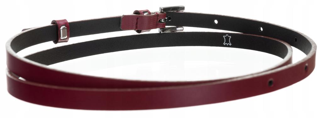 Classic, Narrow Women's Belt with a Silver Metal Buckle