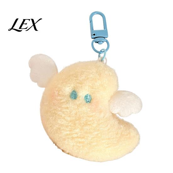 Kawaii Star Moon Plush Pendants Pendant, Cute Keychain Charm Decorative Keyring Accessories for Handbags with Lobster Clasp, Soft Stuffed Pendant