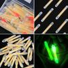 50Pcs Night Fishing Glow Stick Green Fluorescent Light Rod High Brightness Fishing Lightsticks Fits Most Float Types