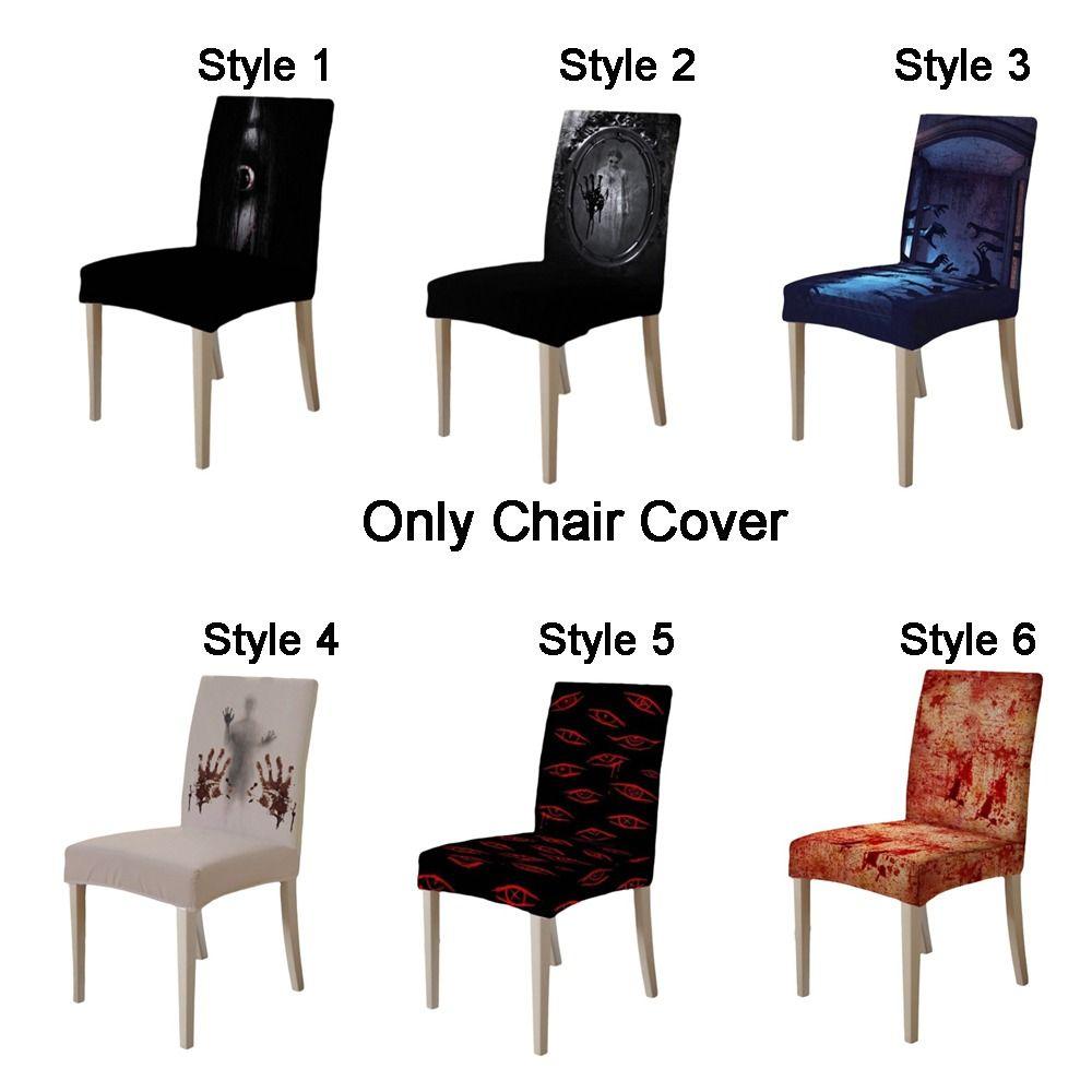 Dust-proof Halloween Chair Covers Vintage Bloody Handprint Chair Cover for Home