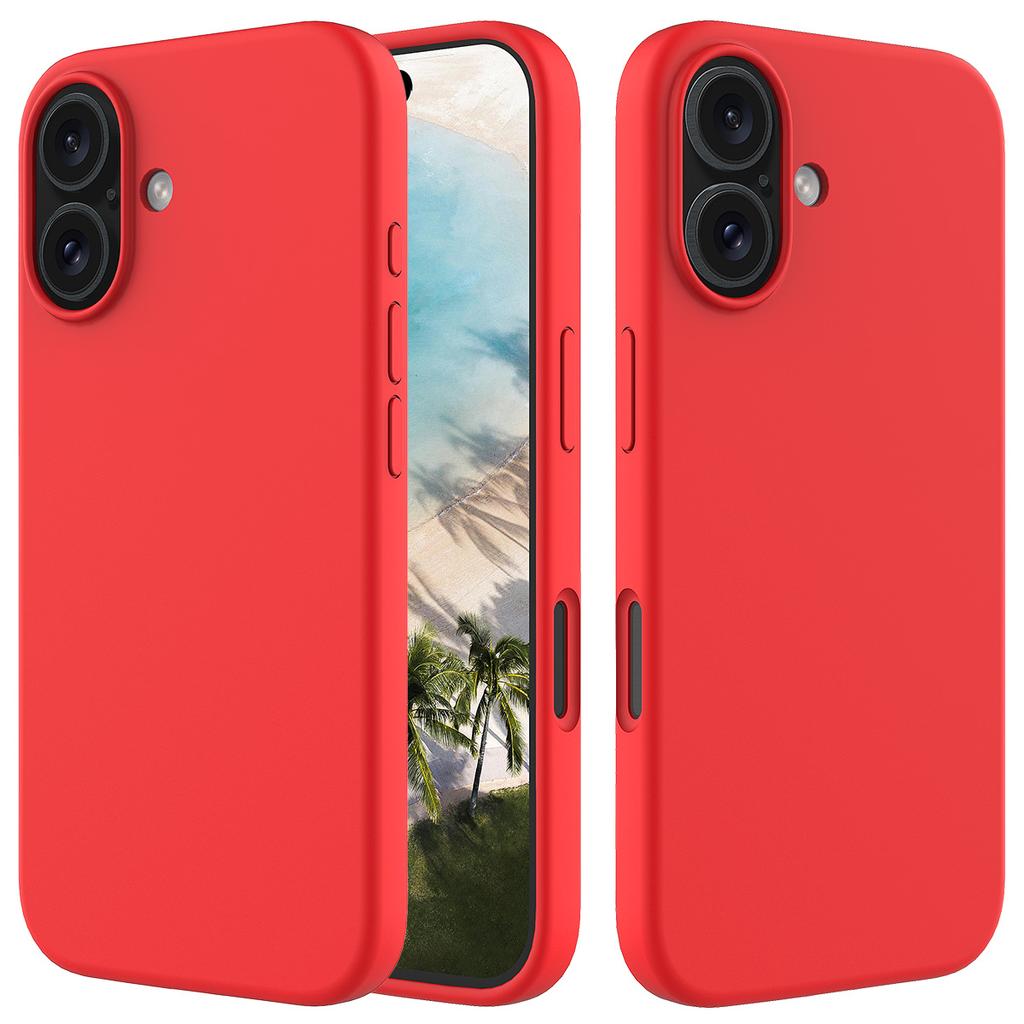 For iPhone 16 Case Liquid Silicone Soft Lining Shockproof Phone Cover