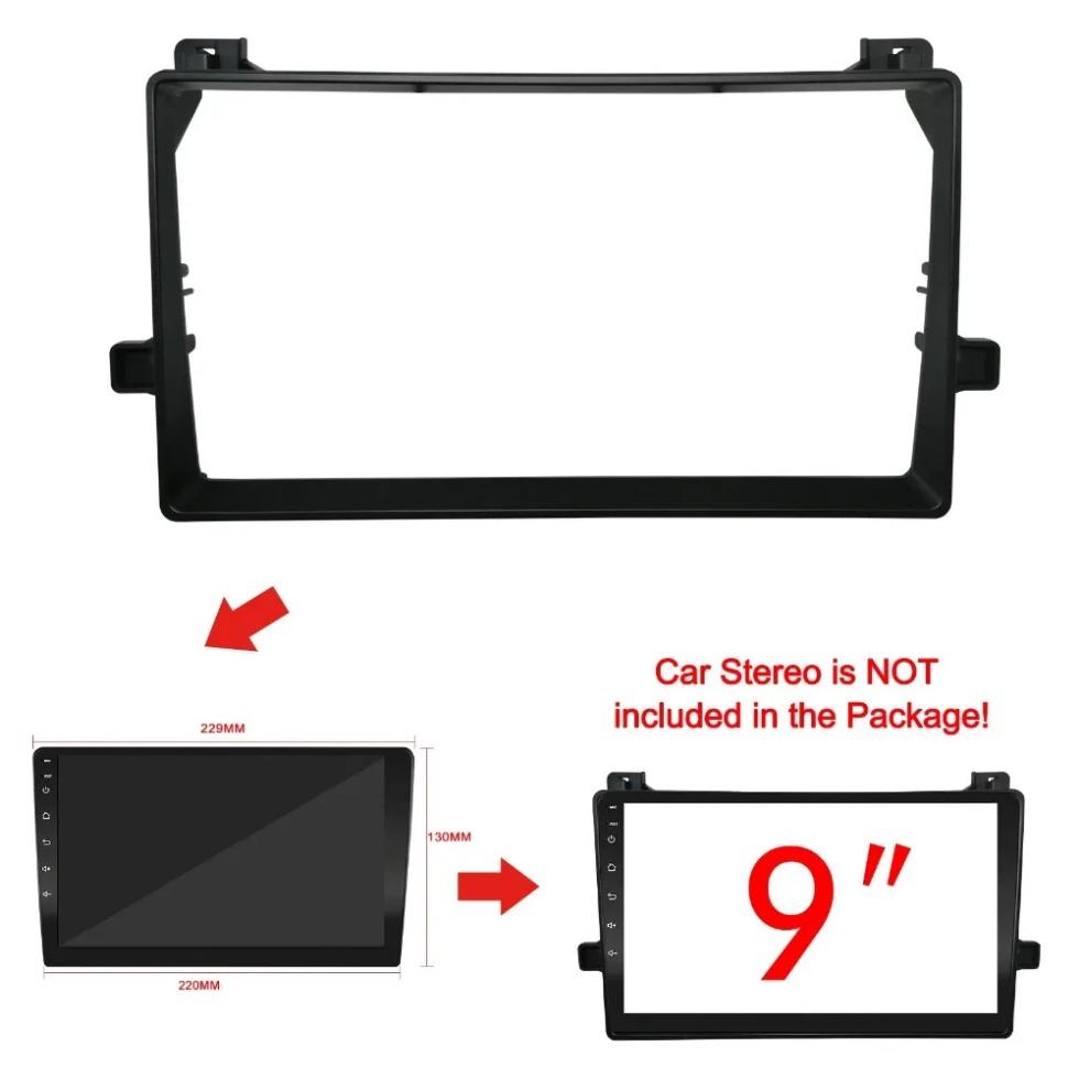 Car Audio Fascia Frame Multimedia Playerdvd Player Panel for Toyota Prius Xw50 2015 2016 2017 2018 2019 2020 Adapter Cove