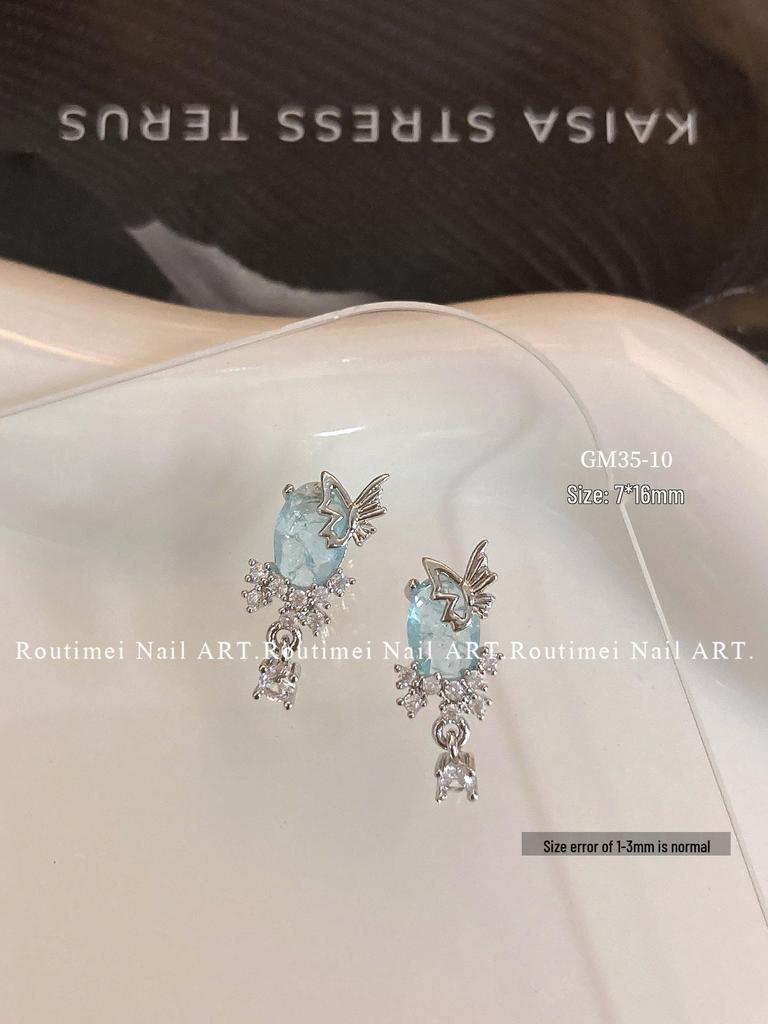 Luxury Zircon Bow Heart Pendant Nail Art Rhinestones – Exquisite, Shiny, and Elegant