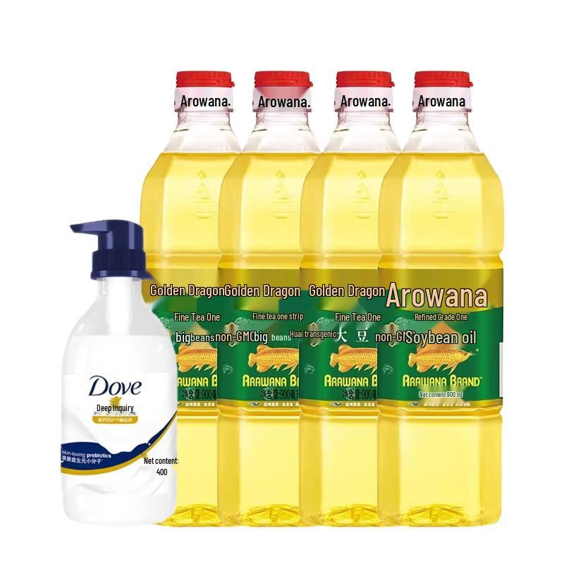 Dove Shower Gel & Arawana Soybean Oil Bundle