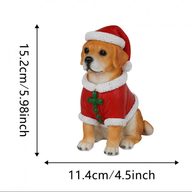 

Cute Labrador Corgi Beagle Resin Statue Dress-Up Dog Home Decoration Handicrafts