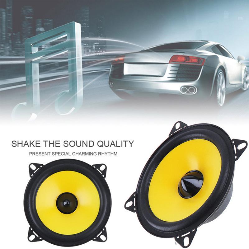 Pair 4in Car Coaxial Speaker 300W HIFI Coaxial Speaker 89dB Sensitivity Auto Music Stereo Universal Full Range Frequency Speaker