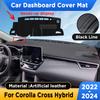 For Toyota Corolla Cross -2024 Car Dashboard Cover Mat Dash Board Sun Shade Pad Anti-UV Artificial Leather Accessories