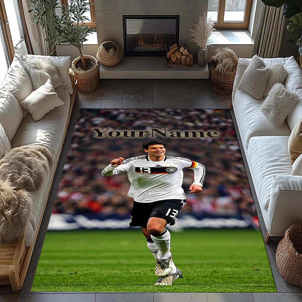 Borussia Dortmund Customize Your Name Carpet Design for Outdoor Study Room Living Rooms Kitchen Anti-slip Rug Decorate Offices Gift for Festivals