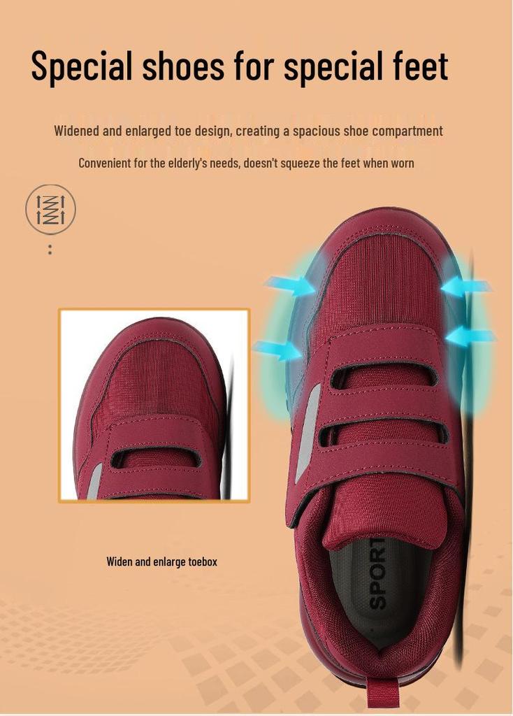 Plus Size Women's Shoes for Elderly: Diabetic, Swollen Feet, Hallux Valgus, Walking Comfort.