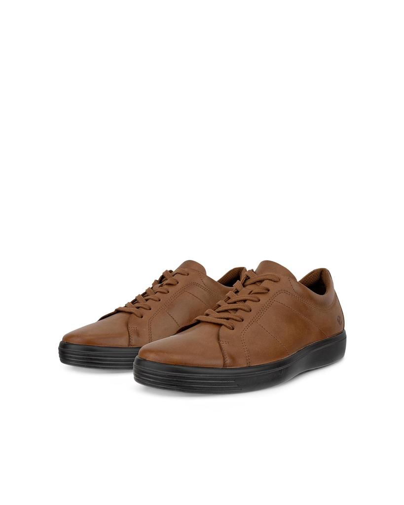 ECCO Classic Sneakers, Genuine Leather, Men's Casual Sneakers, 53734402034, CAMEL, Size 25.5 Cm, 3E