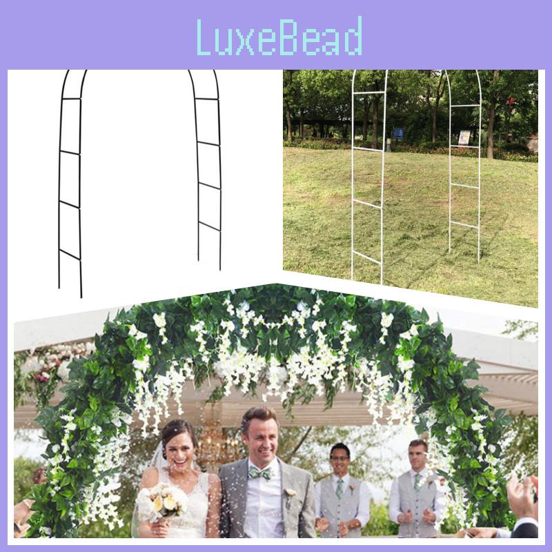 Simple Style Arch Trellis For Climbing Plants Foldable Metal Frame Black/white