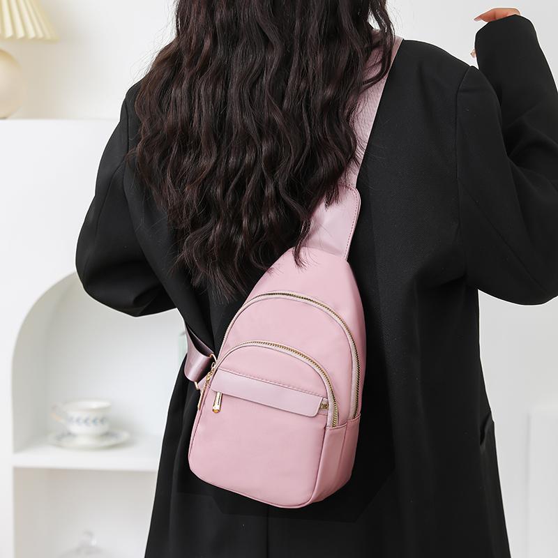 Dámska náprsná taška s kontrastnou farbou, veľkokapacitná taška cez rameno/crossbody