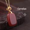 Certified Natural Hetian White Jade Pendant Necklace with 925 Sterling Silver Inlay for Women