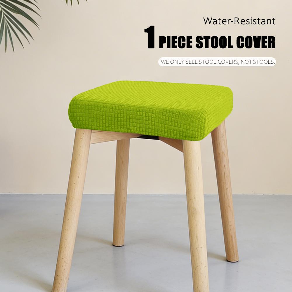 Jacquard Chair Seat Cover Elastic Rectangle Bar Stool Cover Elastic Chair Protector Removable Dust Covers Square Stool Covers
