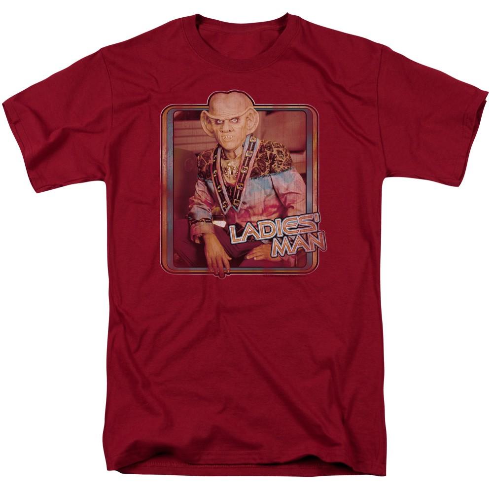 Star Trek - Ladies Man - Adult Unisex Short Sleeve T-Shirt - Red 2XL