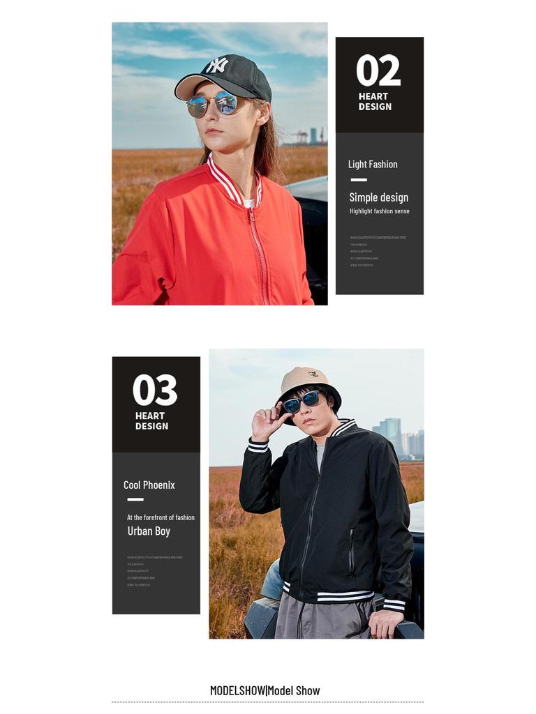 Autumn Stand-Up Collar Windbreaker: Custom Baseball Uniform with Embroidered Logo