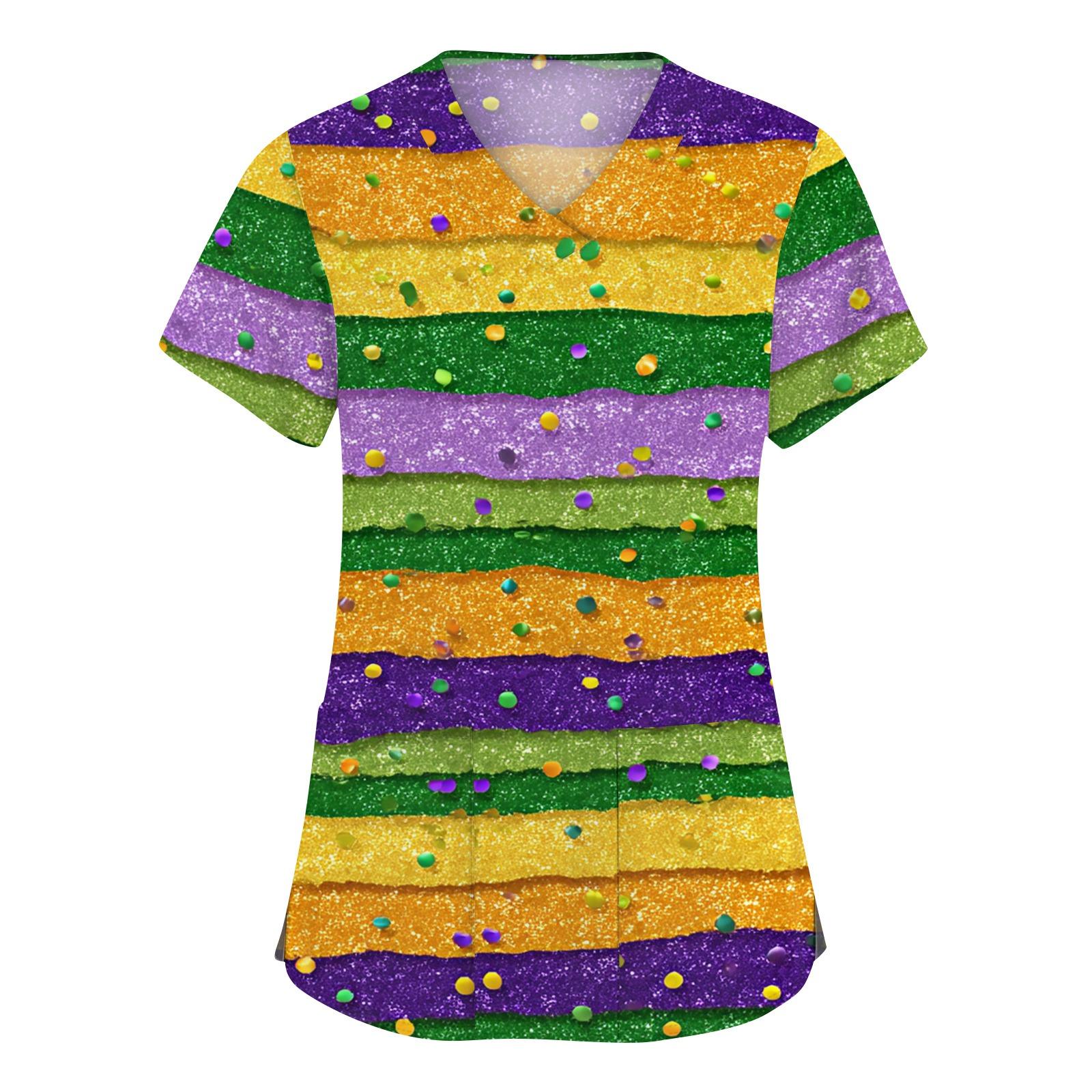 

Women s Fashion V-neck Short Sleeve Workwear With Pockets Printed Tops XL жёлтый