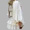 European and American women's clothing, new spring models, elegant temperament, solid color waist model, ruffle edge dress.
