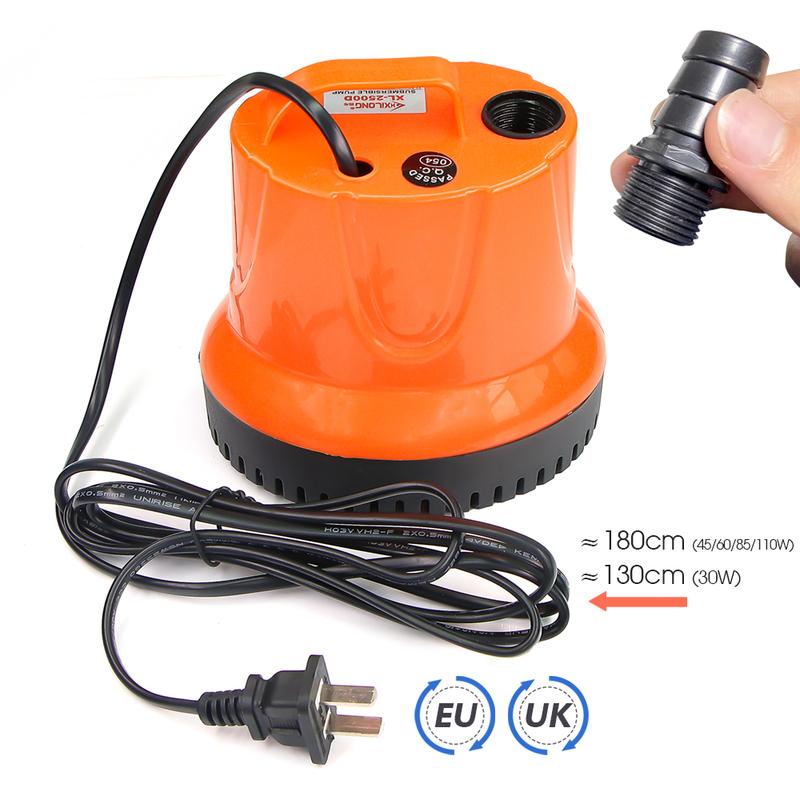 30/45/60/85/110 W 220V Bodenabsaugende Wasserpumpe für Garten-Fischteich Leise Tauchpumpe Multifunktionale Kleine Absaugpumpen