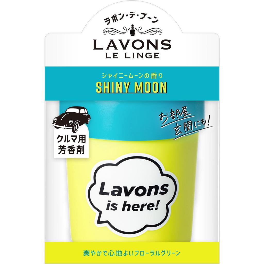 Lavons De Boon Car Air Gel Shiny Moon 110g Freshener, Type, (Floral Green), Deodorizing,