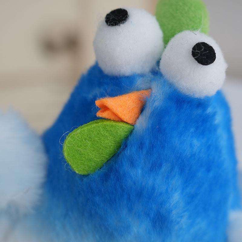 Cute Trendy Chicken Plush Toy Keychain Adorable Soft Long-haired Stuffed Animal