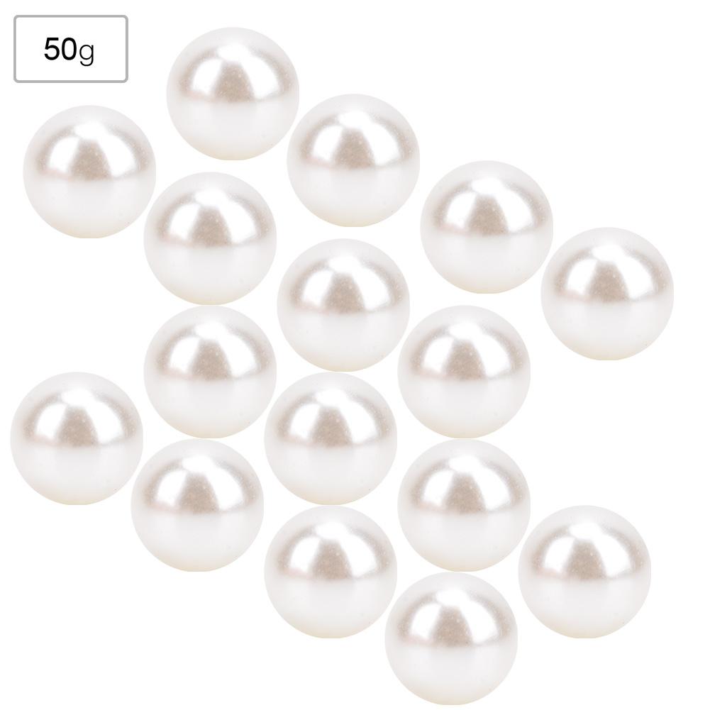 50G Non Porous Imitation Pearls Decoration HairClothes Supplies Jewelry Accessories(Beige)