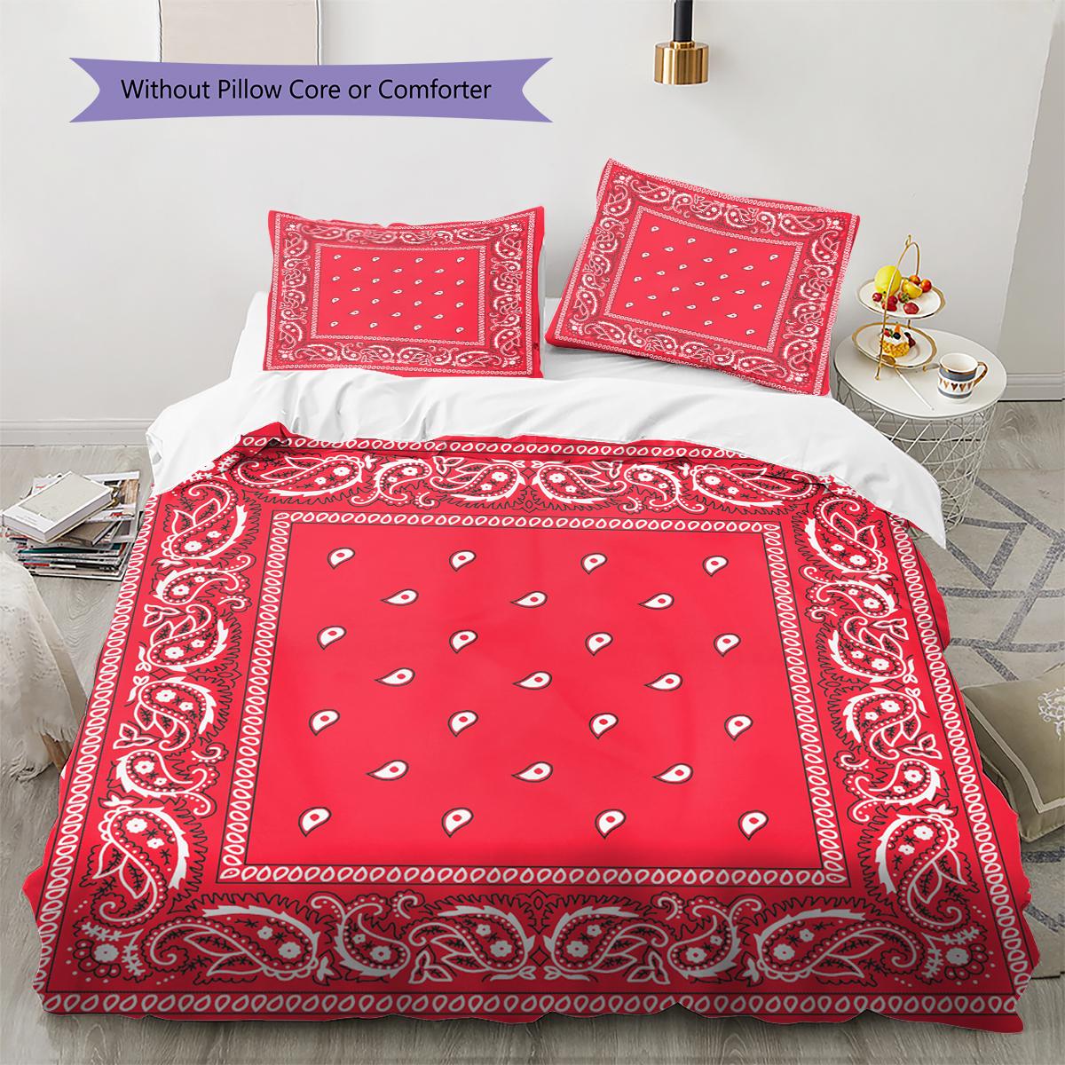 

Cowboy Square Scarf Pattern Bedding Quilt Set Quilt Cover Pillowcase Home Decoration Gift (1 * duvet cover + 2 * pillowcase, without core) 135x200cm