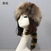 Women S Winter Ethnic Style Faux Fur Flat Top Hat With Ear Flap Tail