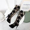Stivali cool da donna con tacco alto primavera ed estate nuovi sexy stile europeo e americano impermeabili tavola tacco sottile taglia grande stivali cool traforati